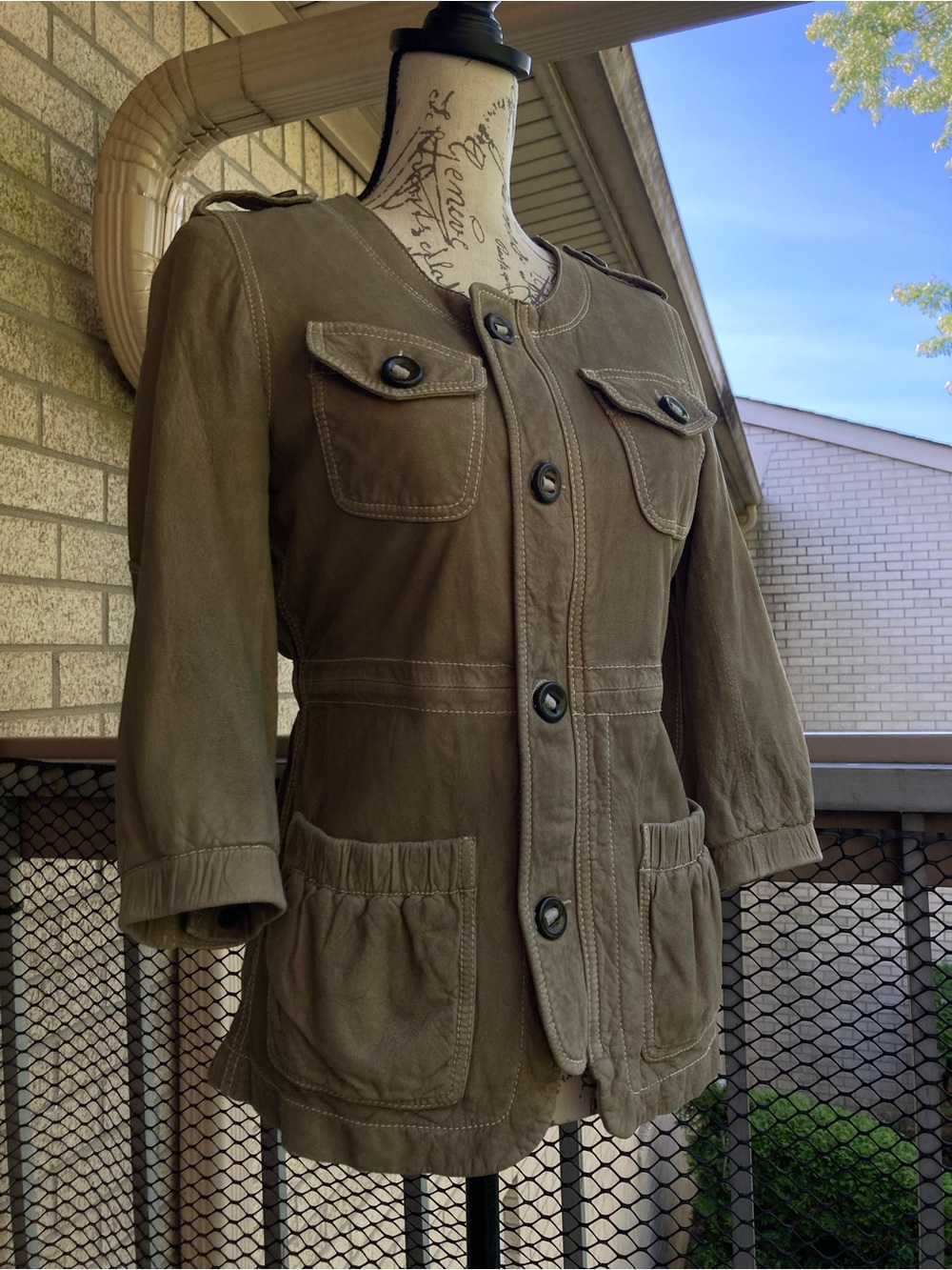 John Varvatos for Converse First School Apparel Series Green Leather Jacket Y2K